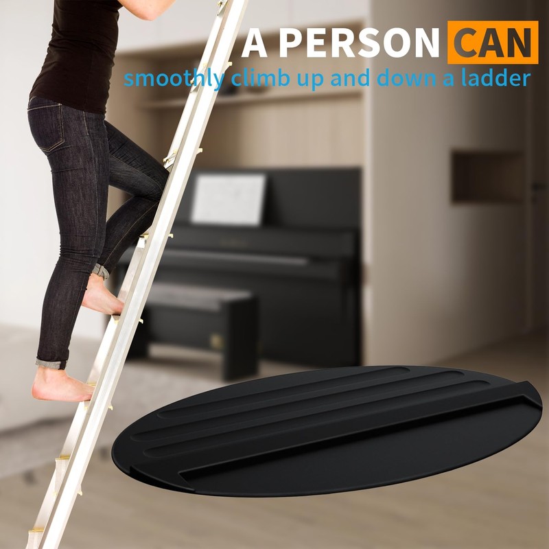 Extension Anti-Skid Ladder Stop Mat, 27"x15.7" Non-Slip Rubber Stabilizer Pad