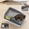 MIXJOY Stainless Steel Cat Litter Box, Extra Large Litter Boxes