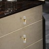 Evionlin 4 pcs 6-1/4 in Acrylic Cabinet Handle, Brass Base,