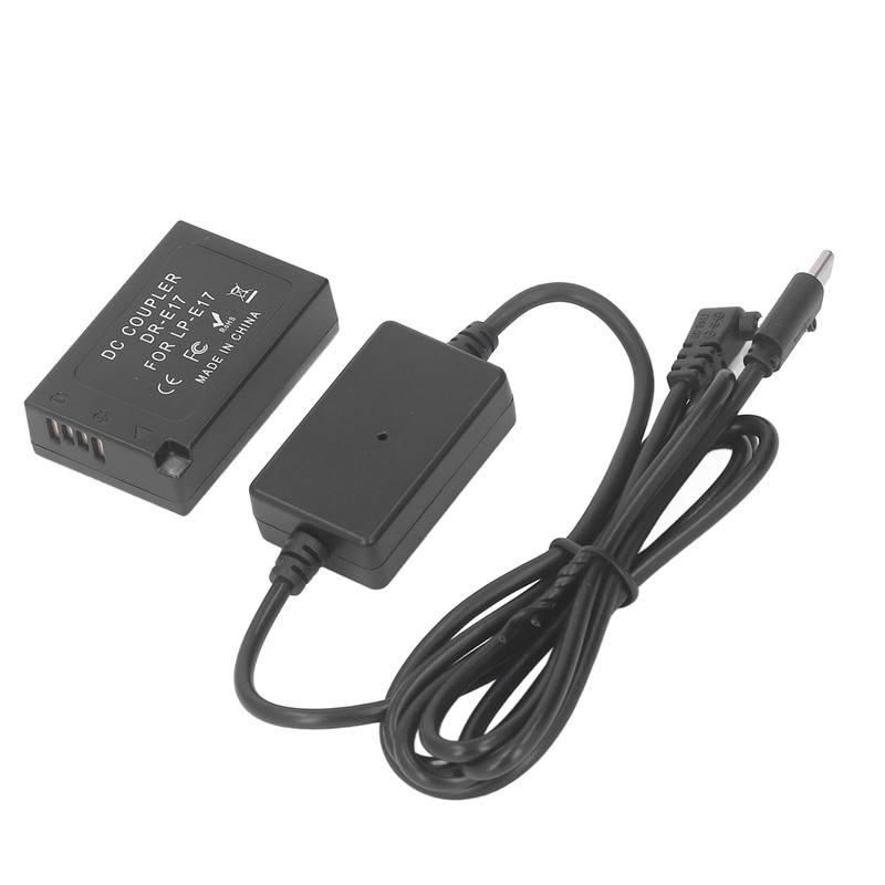 LP E17 Dummy Battery DR E17 DC Coupler with Type