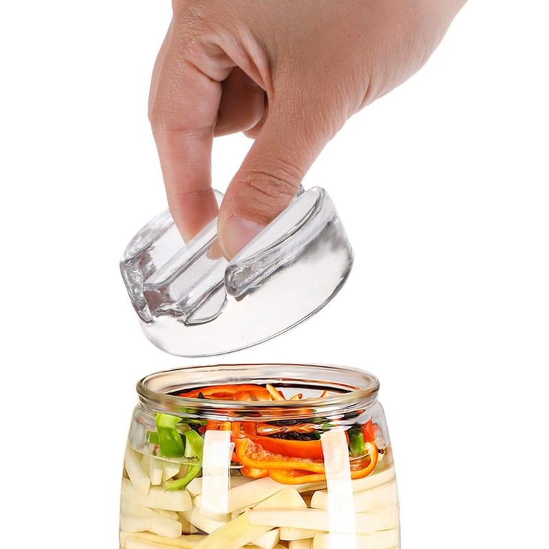 TOPZEA 9 Pack Fermentation Glass Weights with Easy Grip Handle