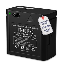 Fwioaor Upgraded 10500mAh LIT-10 Battery – Compatible with SPYPOINT Trail Cameras LM2, Link-Micro,Link-Micro-S-LTE,Cell-Link– Includes Charging Power Cable