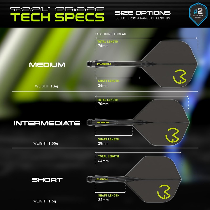WINMAU Darts Fusion Integrated Flight & Shaft System - No.2