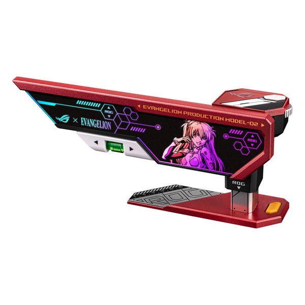 ASUS ROG Herculx EVA-02 Edition ARGB Graphics Card Holder (Evangelion Edition with Asuka Motif, Support Height 72-128 mm, AURA Sync, Includes Spirit Level)