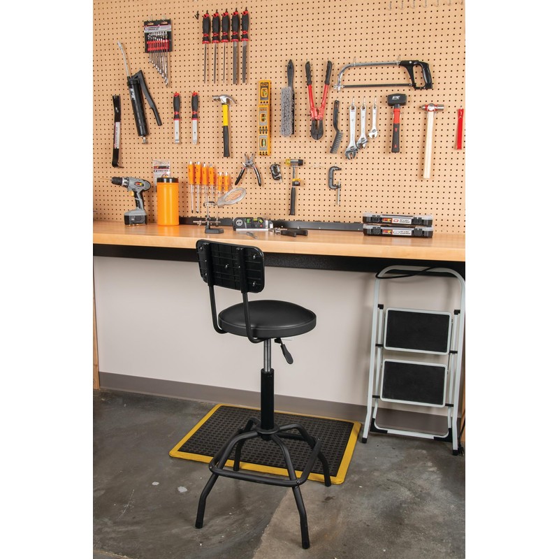 Performance Tool W85016 Pneumatic Stool w/Removable Backrest