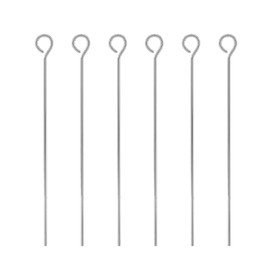 Mandala Crafts 2 Inch Stainless Steel Eye Pins for Jewelry Making Earring Making Supplies Jewelry Findings Open Eye Head Pins for Earrings DIY Bracelets Rosary Charms