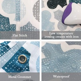 Foggy Rainforest Pine Tree Forest Shower Curtain Set, Green Smokey Fir Tree Mountain Landscape Waterproof Bathroom Curtain 72x72 Inch 12 Plastic Hooks (72" 72" Curtain)