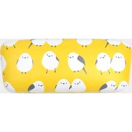 Friends Hill Glasses Case Shimaenaga Yellow with Glasses Wipe Size: 2.5 x 6.1 inches (6.3 x 15.5 cm)