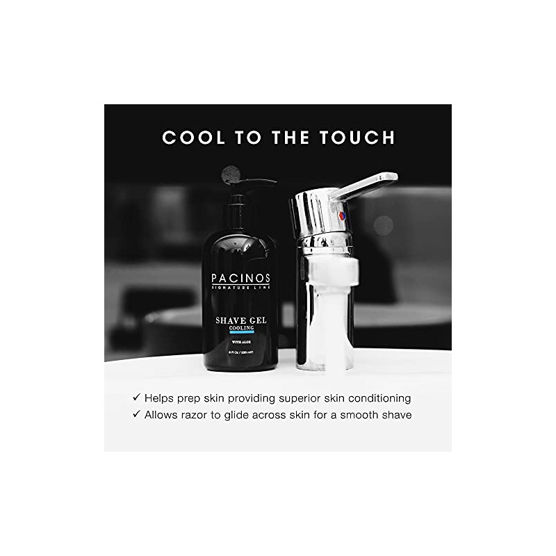 Pacinos Shave System Cooling Shave Gel, 8 Ounce