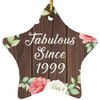Designsify Christmas Tree Decoration, 25th Birthday Fabulous Since 1999, Star