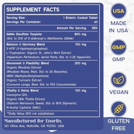 Enerlix Suplemento Antioxidante Tabletas Sam 800mg Unidades