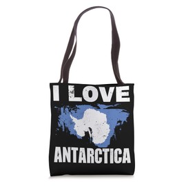 I Love Antarctica Map Iceberg Explorers Tote Bag