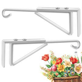 Adjustable (0.9-3") Vinyl Fence Hooks for Hanging Plants, Over the Railing Fence Plant Hangers Outdoor, Black Heavy Duty Coated Steel Patio Hooks for Hanging Bird Feeders, Lights, Basket, Pool Tools