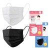 Large Disposable Triple-Layer Non-Woven Mask (10 Count) Ziplock Pack - Black 10ea