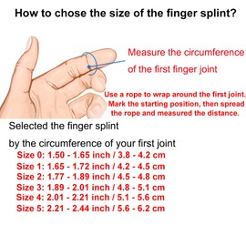 Thinvik [2 Pieces] Plastic Mallet Dip Finger Support Brace Splint Joint Protection Injury -Size0 Knuckle 38-42mm