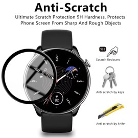LXEEOLX [3 Pack 3D Curved Screen Protector for Garmin quatix 7, Full Coverage PET Soft Smartwatch Screen Protector [Scratch Resistant] [Bubble Free] (Not Tempered Glass)