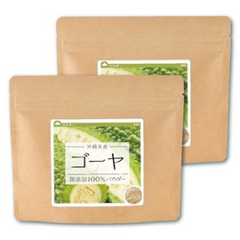 Health & Wild Grass Tea Center Bitter Melon, Made in Okinawa Prefecture, Additive-free, 100% Powder, 2.5 oz (70 g) x 2 Pieces