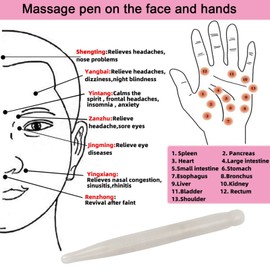 ideayard Gua Sha Pen Scraping Massage Wand Tool Acupuncture Pen Therapy Stick Point Treatment Whit Jade
