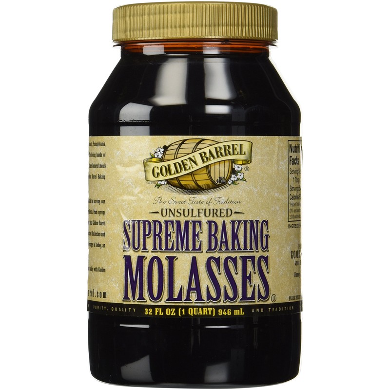 Golden Barrel Unsulphured Supreme Baking/Barbados molasses, 32 Ounce