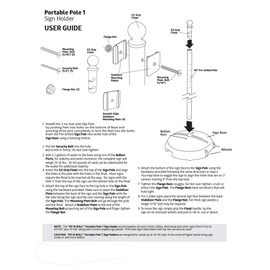 Tip and Roll Portable Sign Pole