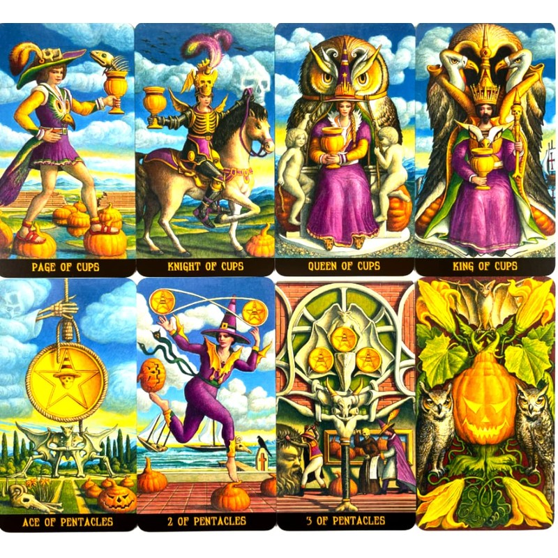 Tarot Cards, 78 Cards, Weighted Edition, Tarot Divination, Jack-O'-Lantern Tarot,