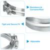 PATIKIL Duct Clamp, 8" (200mm) V-Shape Zinc Plated Iron Pipe