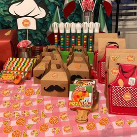 200PCS Pizza Party Confetti for Boys Girls - Pizza Pattern Table Scatter Confetti with Slice Slice Baby for Pizza Theme Baby Shower Decor Birthday Party Supplies