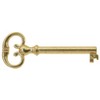 Vintage Universal Skeleton Furniture Cabinet Key Lock Polished Brass Plated