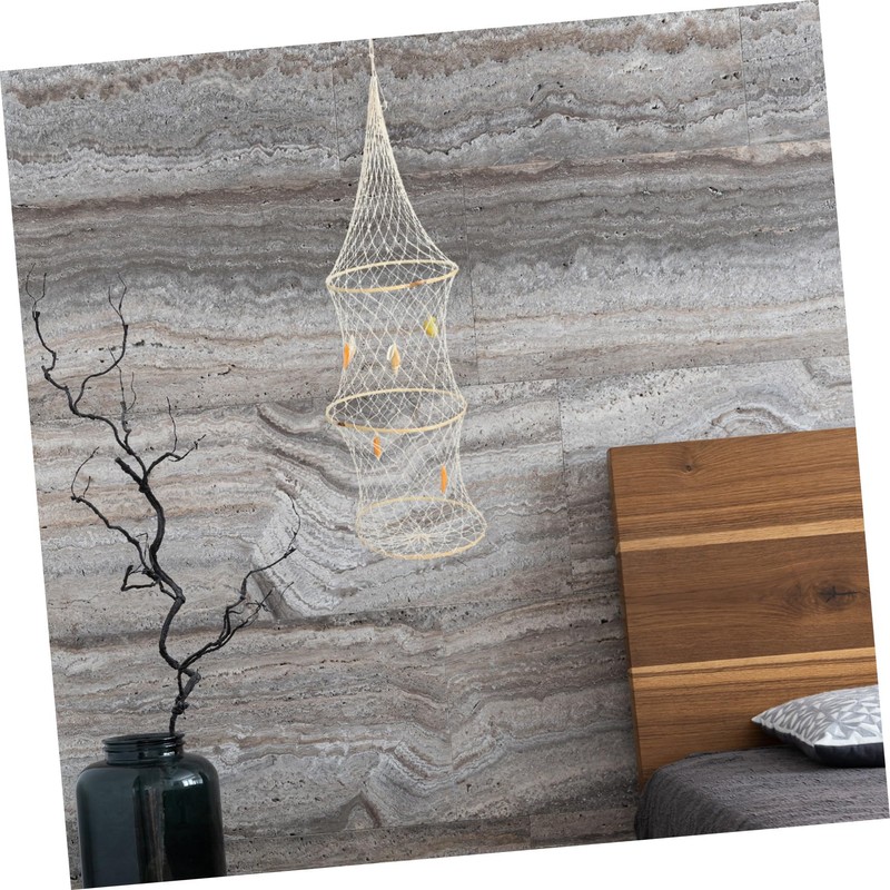 Gatuida Nautical Fish Net Wall Decor Rustic Mediterranean Style Hanging