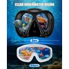 Aegend Swim Goggles with Nose Cover for Adults, Tempered Glass