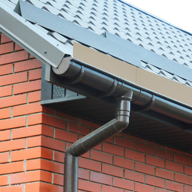 Bueyfolt 2Pcs 13.78" Rain Gutter Valley Splash Guards, Aluminum Gutter