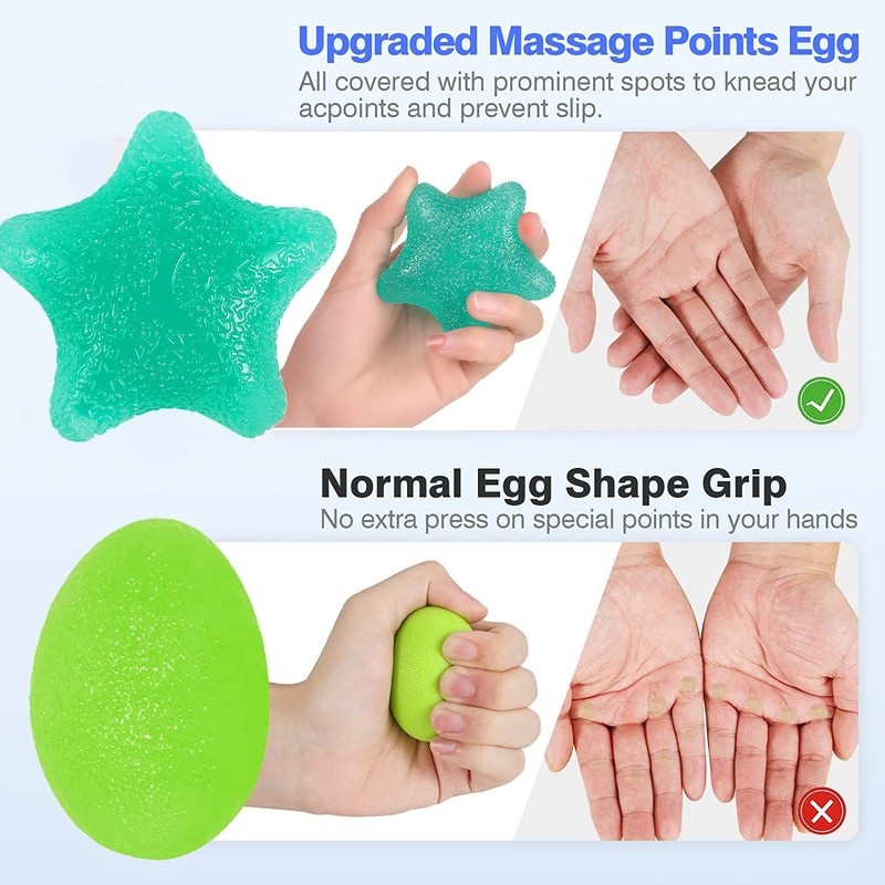 Hand Exercise Ball, 5 Resistance Level Hand Stress Balls Squeeze