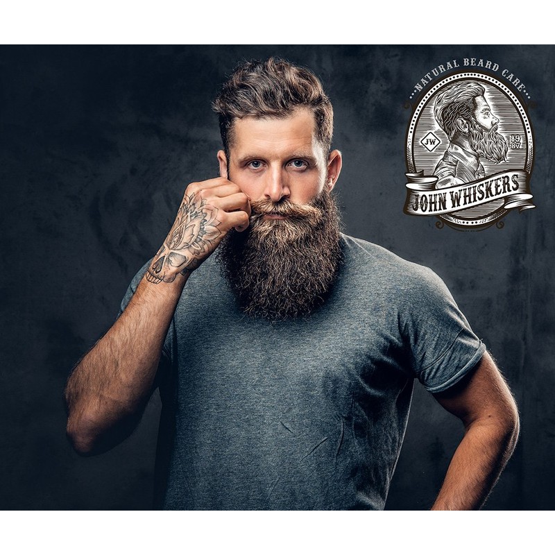 John Whiskers Beard Comb & Travel Case - Anti-Static Duo
