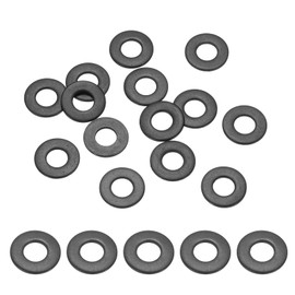 PATIKIL 124PCS M5 Stainless Steel Washers, M5x12x1mm Flat Washers Metal Crush Washer Metric Sealing Washers Assortment Kit 304 Stainless Steel Gasket Ring for Screws Bolts Automotive