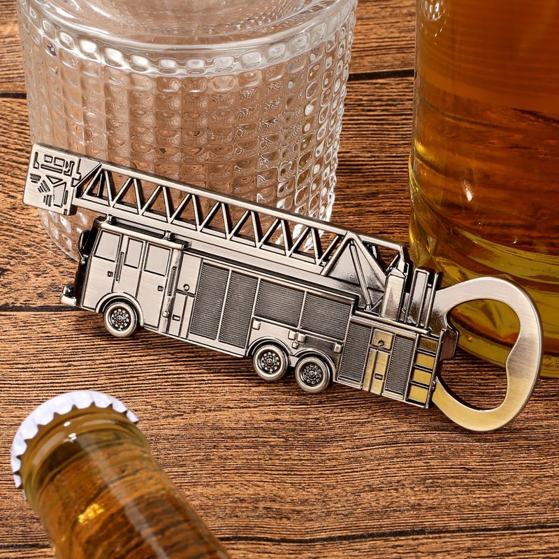 MR.BARWARE Fire Truck Bottle Opener, Cool Firefighter Gifts for Men,