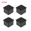 sourcing map Rubber Furniture Caps 40mm x 40mm Square Shaped