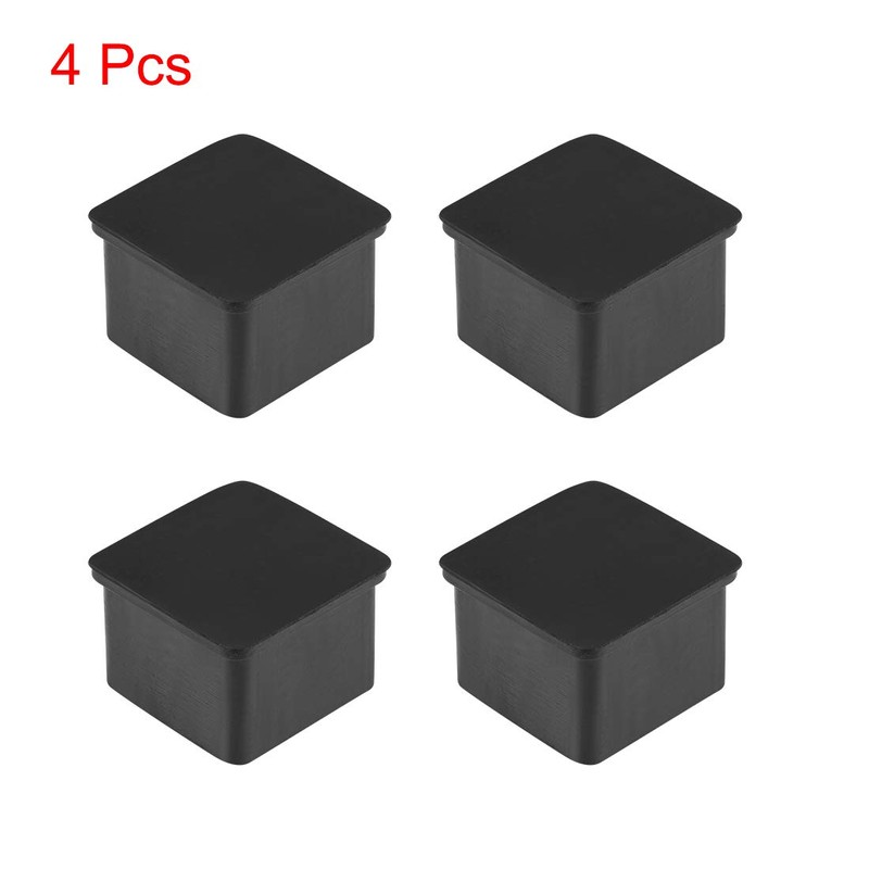 sourcing map Rubber Furniture Caps 40mm x 40mm Square Shaped