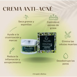 Crema Antiacné Piel Grasa | Skin care | Acido salicilico | Control de acne | Espinillas | Poros obstruidos | Para pieles grasas, seborreicas con acné activo o no | 50 gr