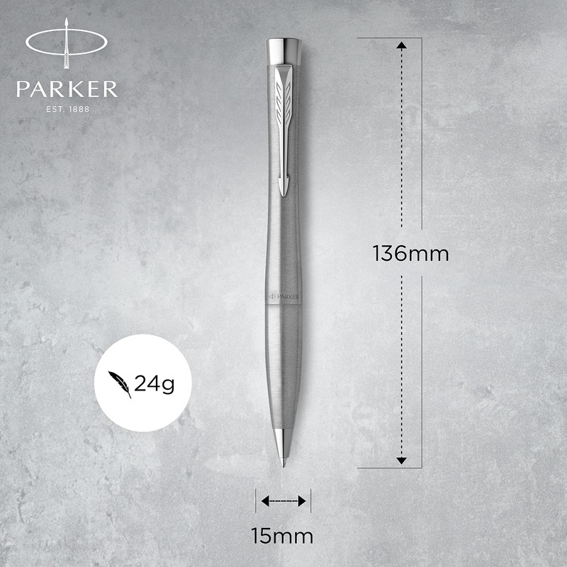 PARKER Urban Twist Ballpoint Pen | Metro Metallic with Chrome
