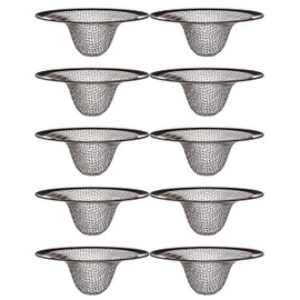 Sink Metal Screen Filter for Kitchen Sink - Pack of 10 - Stainless Steel Basket Food Strainer for Bathroom - Drain Hair Catcher for Bath