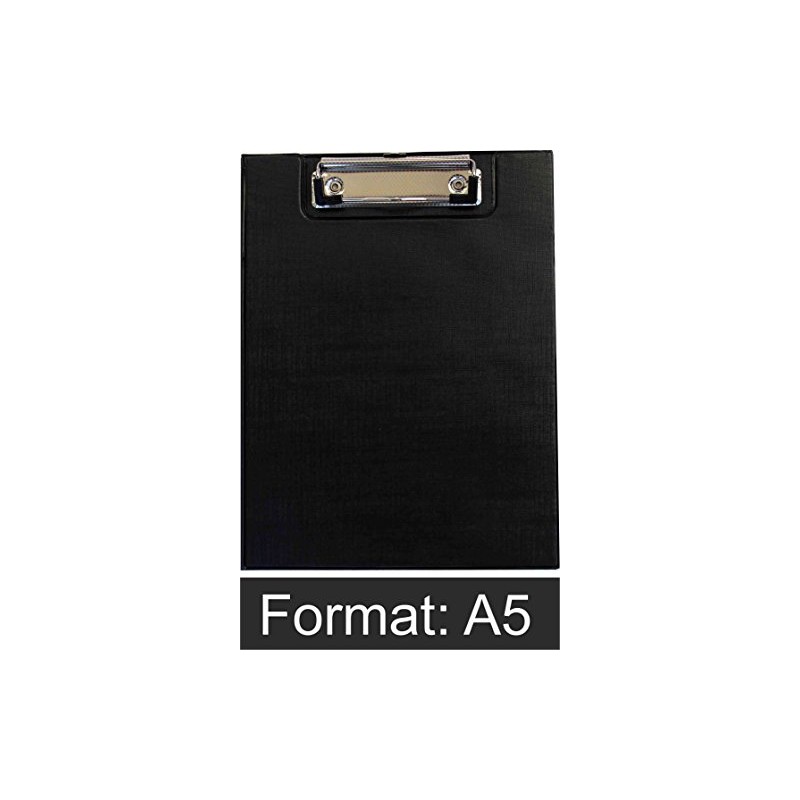 D. Rect 009565 Clipboard Folder A5 Plastic Black
