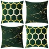 Red Rainbow 4 Pack Gold Metallic Velvet Cushion Covers Marble