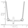 IceCarats 925 Sterling Silver Sideways Holy Cross Chain Necklace