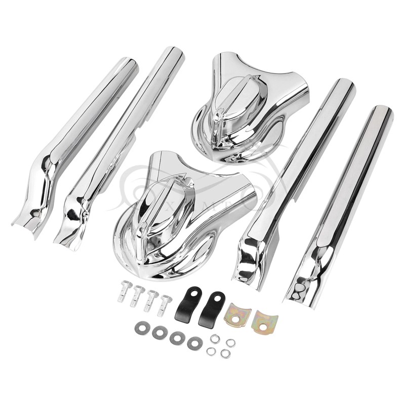 Unbranded Chrome Swingarm Covers Kit For Harley Softail 08-17 Deluxe