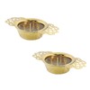 Wumuzai 2 Pack Tea Strainer with Drip Bowl, Stainless Steel