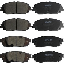 Front & Rear Carbon Fiber Ceramic Brake Pads Compatible with Toyota Camry,Corolla, RAV4,Avalon,Venza,C-HR,Lexus ES350, ES300h, ES250,UX200, UX250h | OEM Fitment | Low Noise | Dust Free | 8 Brake Pads