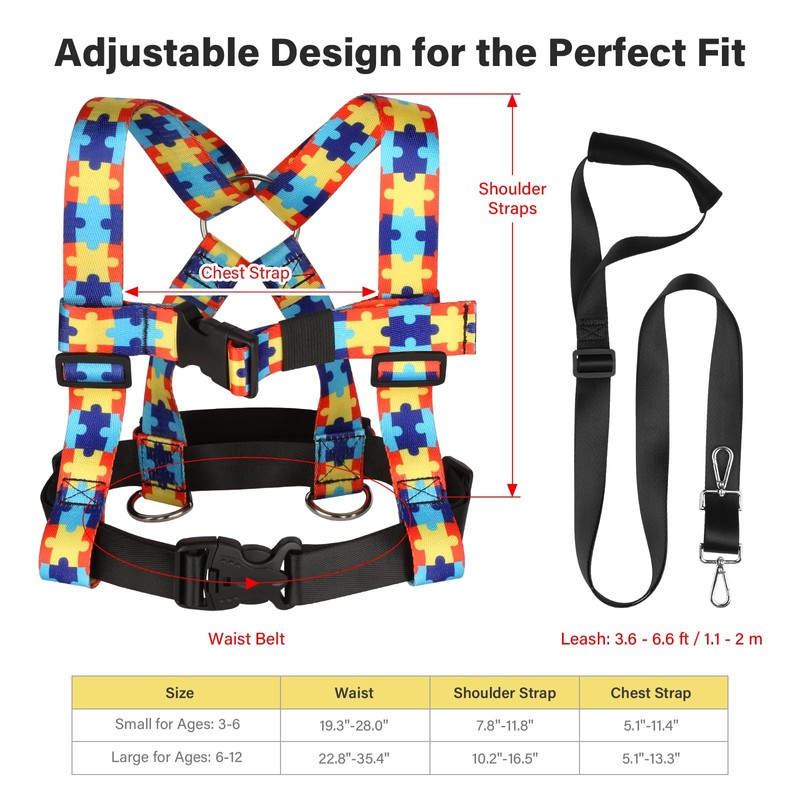 HOOMTREE Safety Harness Leash for Kids with Autism, Special Needs