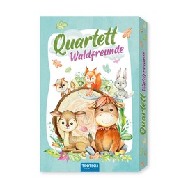 Trötsch Quartet Game Forest Friends: Card Game Memory Game Educational Game