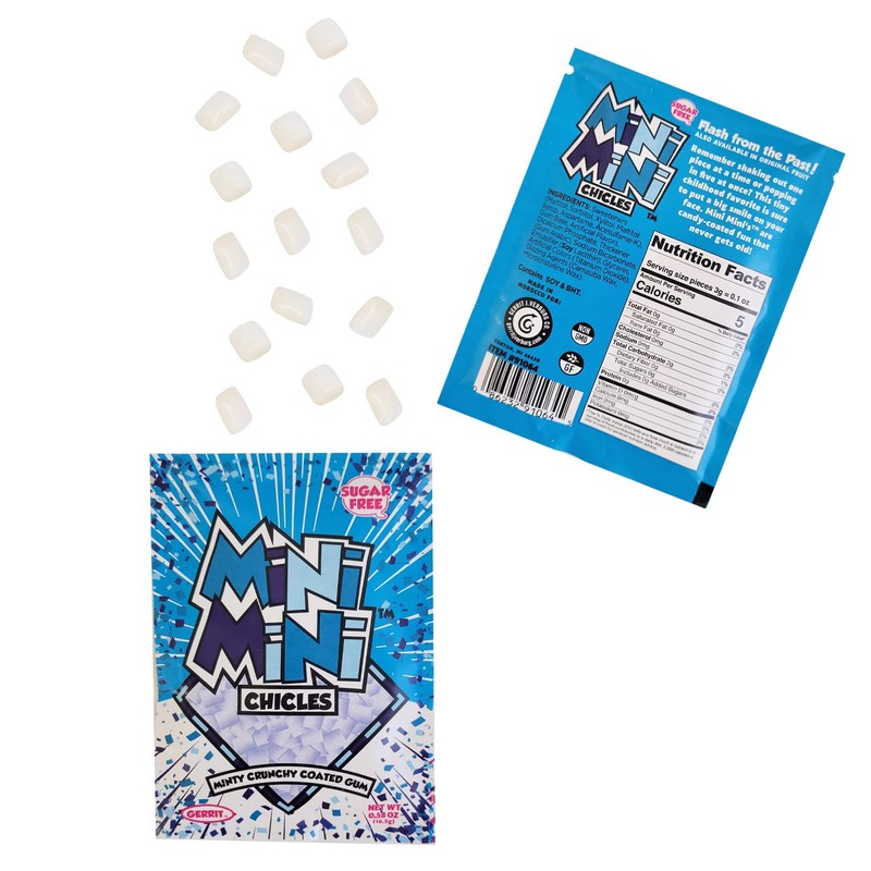 Fruidles Sugar Free Gum Mini Chicles Peppermint Flavor 900 Pieces