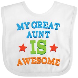inktastic My Great Aunt Is Awesome Baby Bib White 1a121